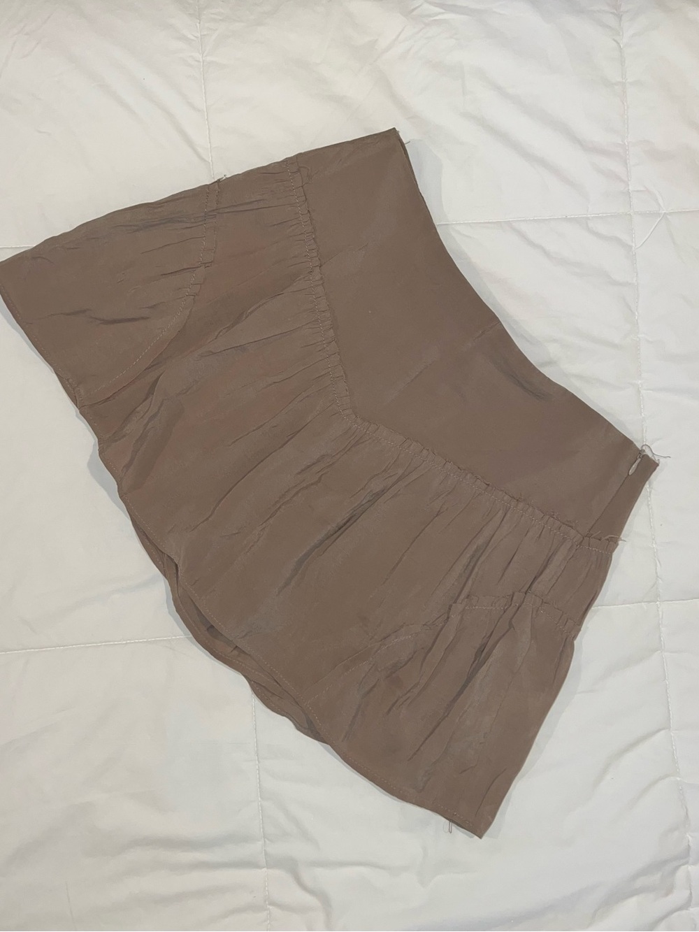 Zara Brown Tiered Mini Skort